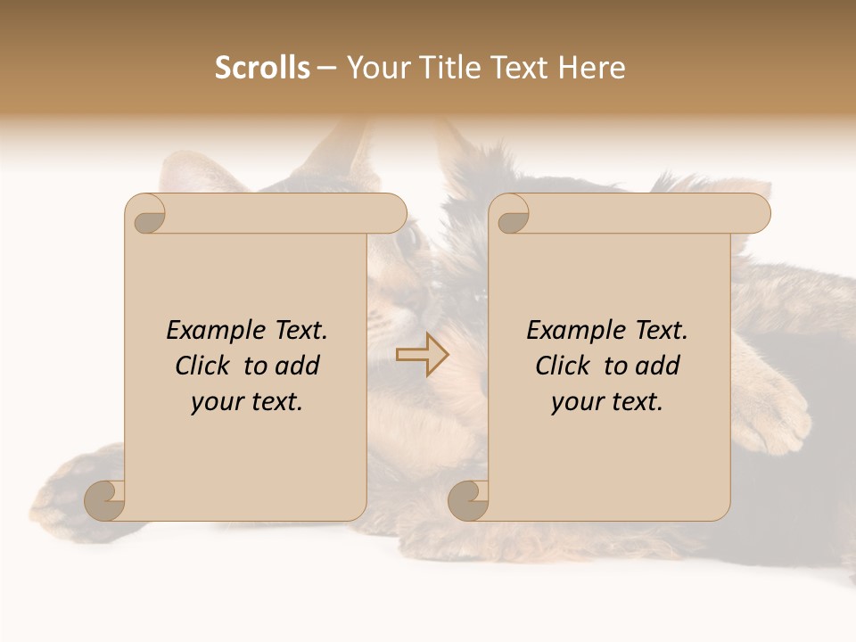 Beauty Puppy Stem PowerPoint Template