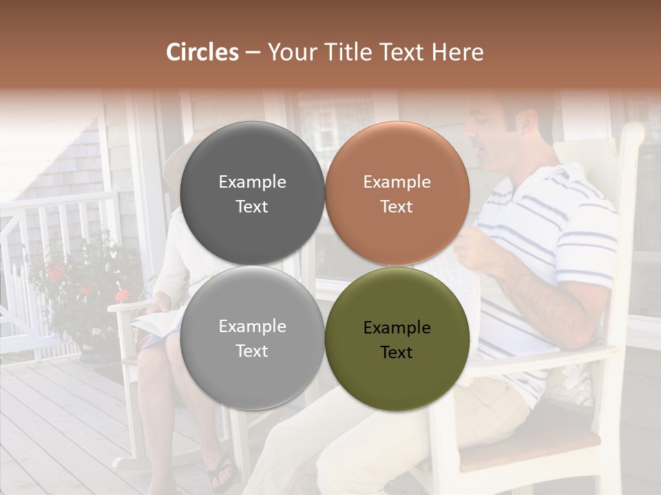 Man Porch House PowerPoint Template