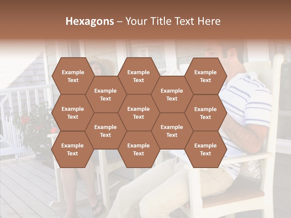 Man Porch House PowerPoint Template