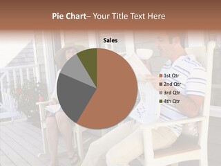 Man Porch House PowerPoint Template