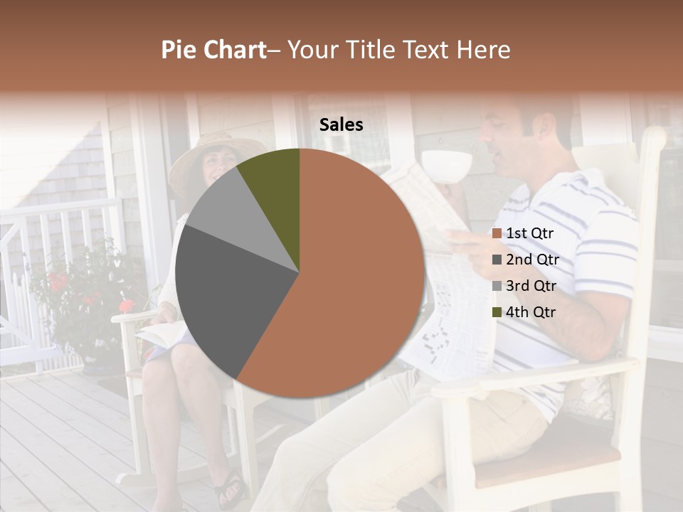 Man Porch House PowerPoint Template