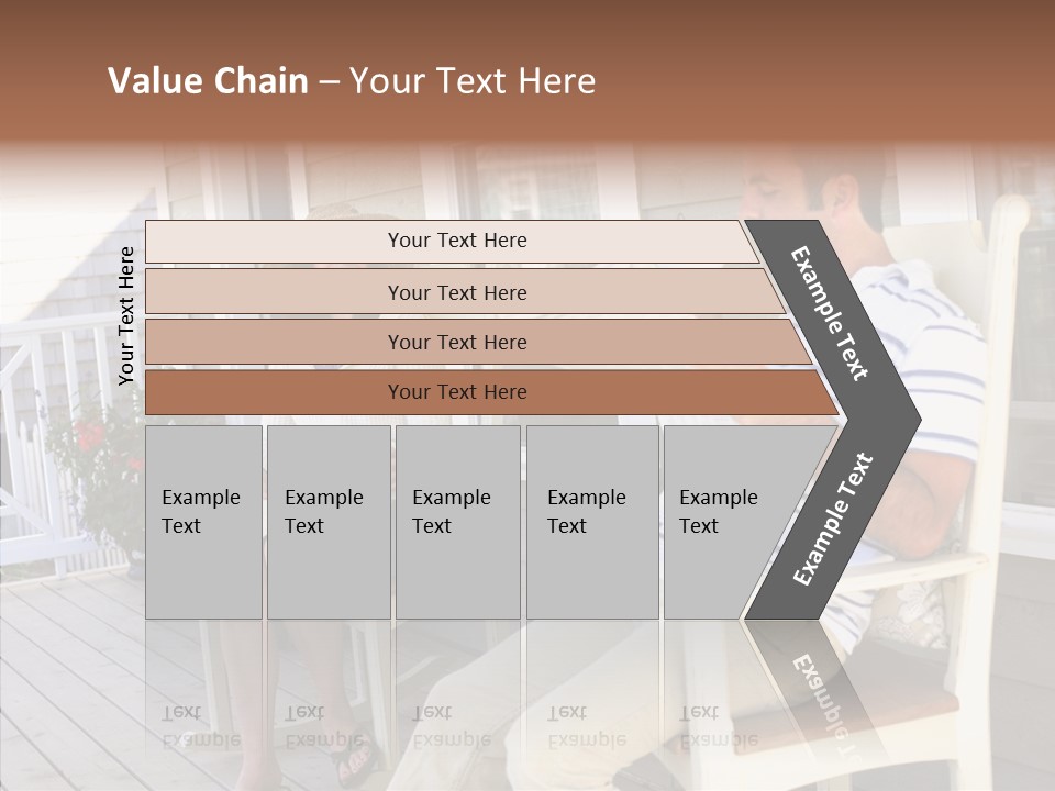 Man Porch House PowerPoint Template