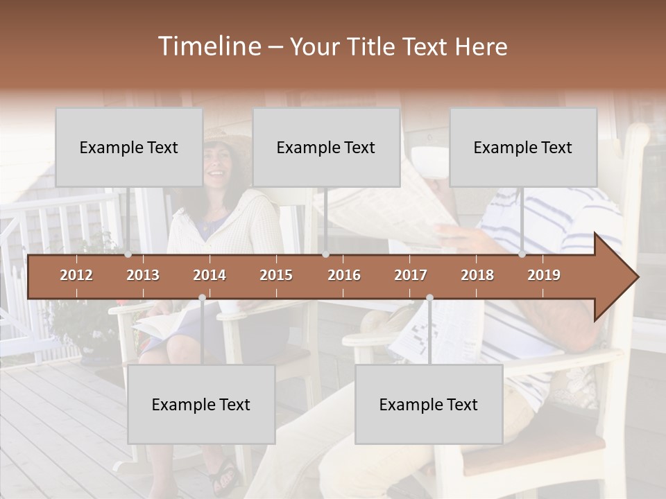 Man Porch House PowerPoint Template