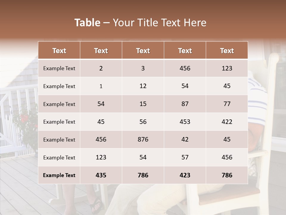 Man Porch House PowerPoint Template