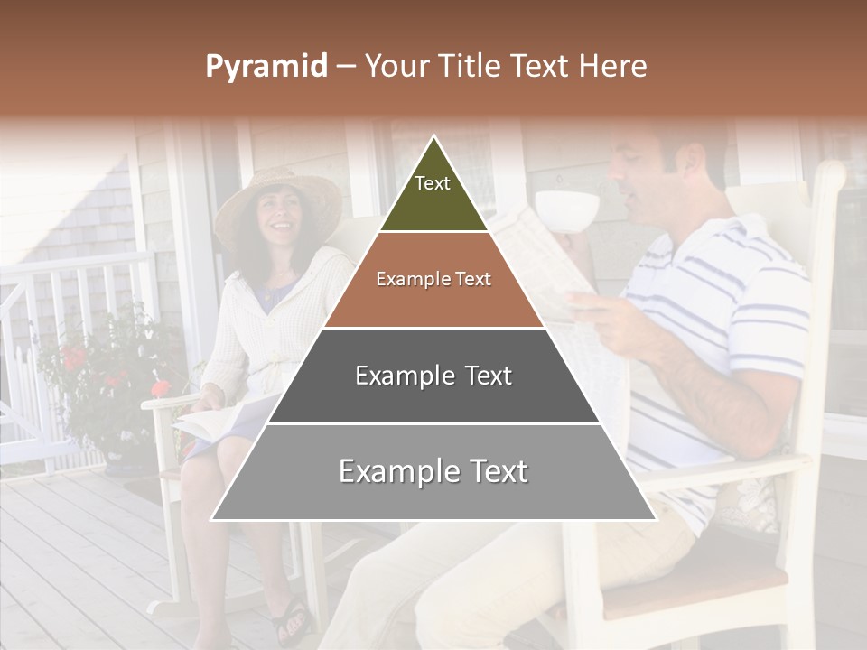 Man Porch House PowerPoint Template