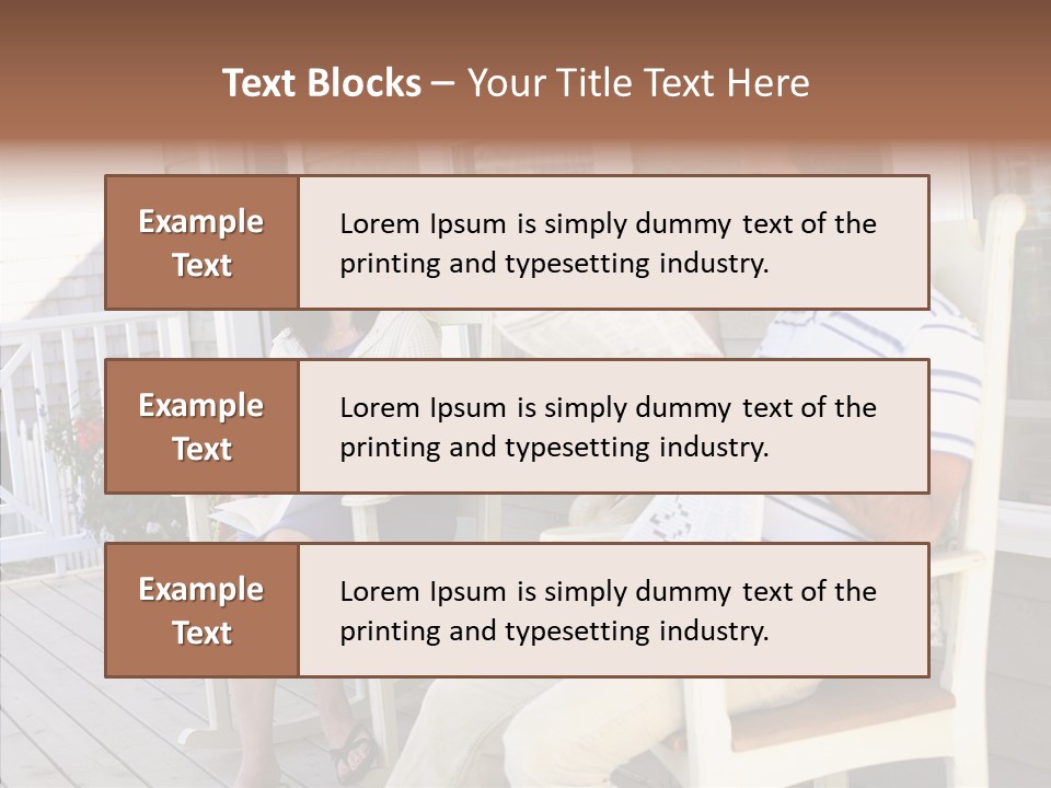 Man Porch House PowerPoint Template