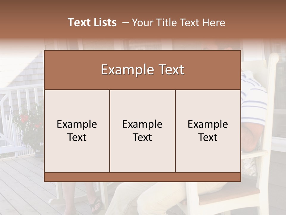 Man Porch House PowerPoint Template