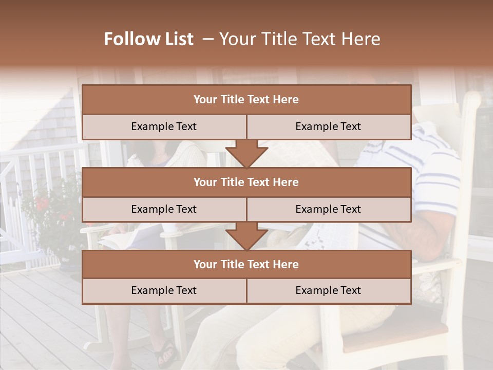 Man Porch House PowerPoint Template