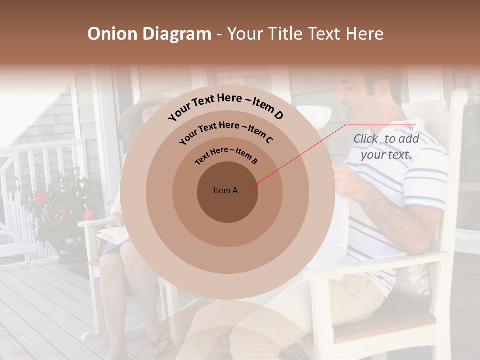 Man Porch House PowerPoint Template