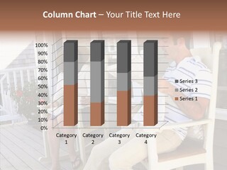 Man Porch House PowerPoint Template