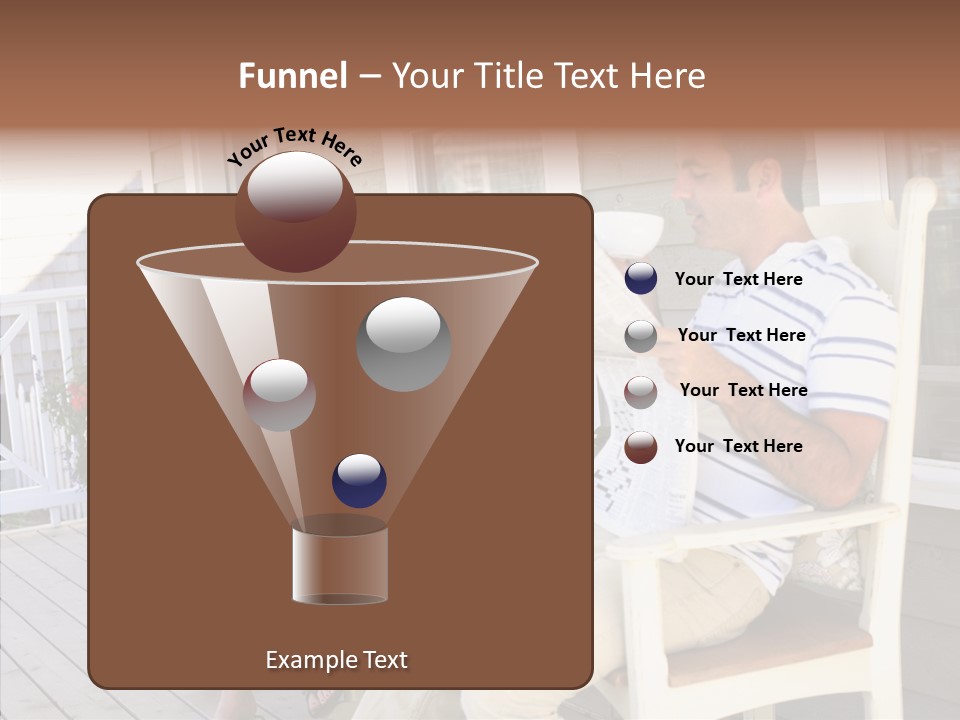 Man Porch House PowerPoint Template