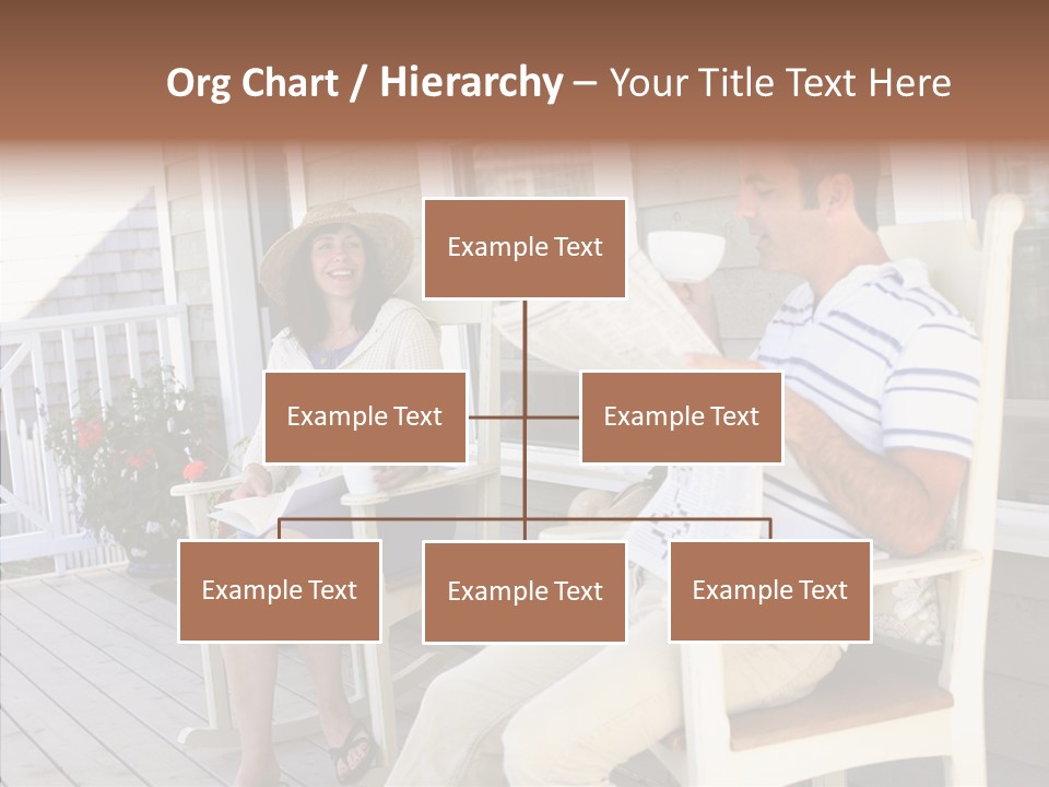 Man Porch House PowerPoint Template