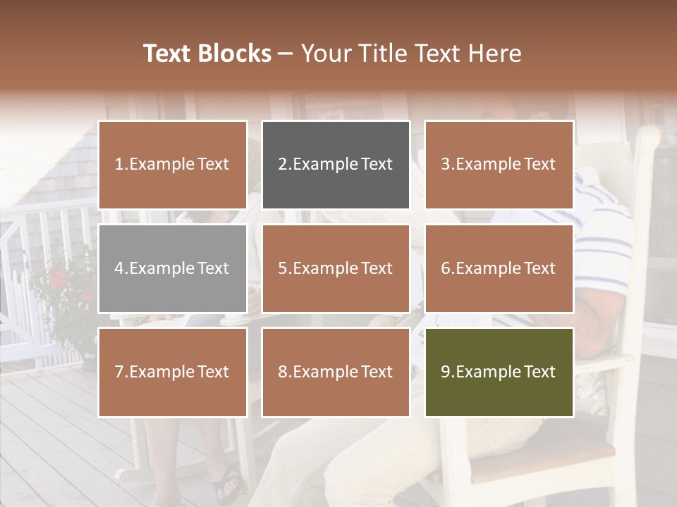 Man Porch House PowerPoint Template