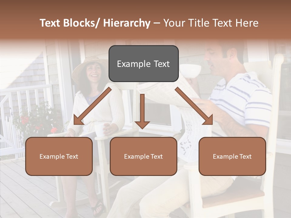 Man Porch House PowerPoint Template