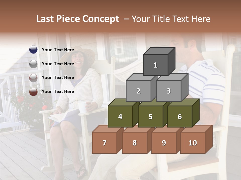 Man Porch House PowerPoint Template