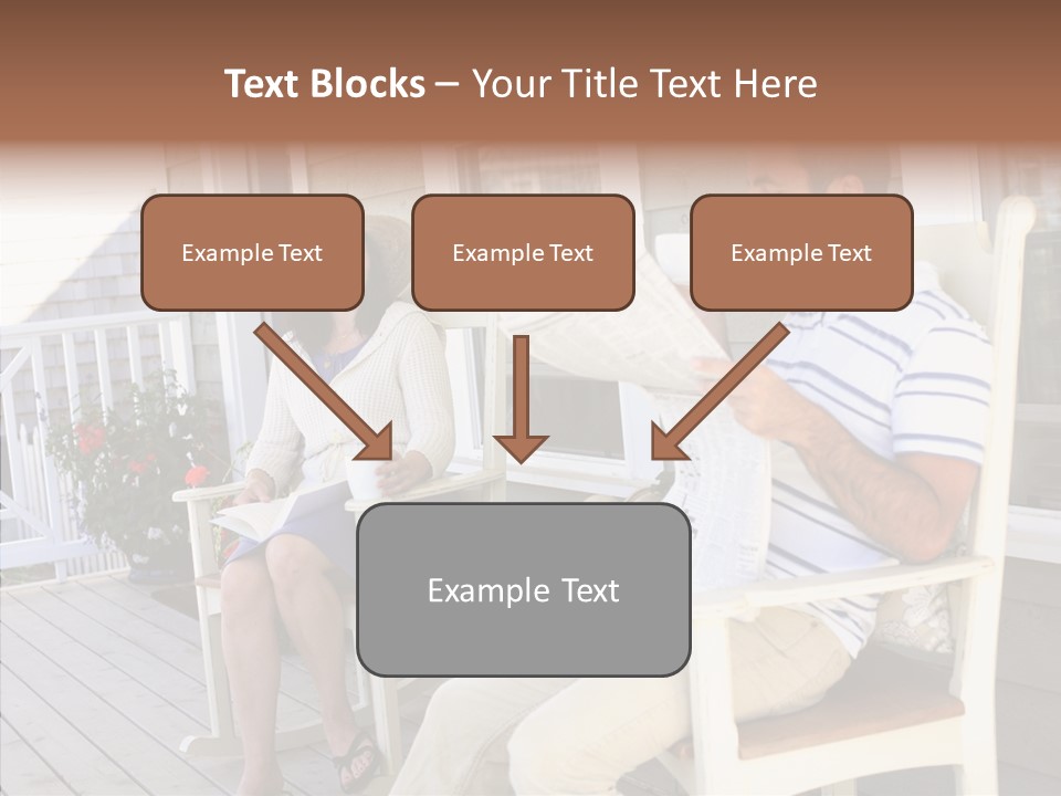 Man Porch House PowerPoint Template
