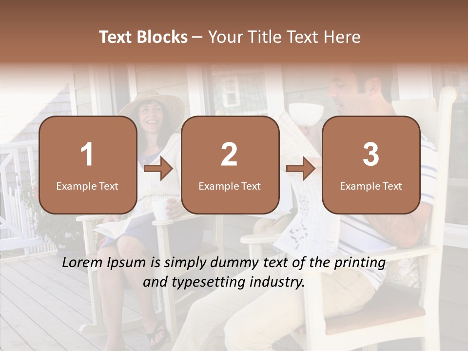 Man Porch House PowerPoint Template