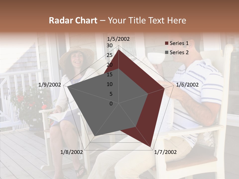 Man Porch House PowerPoint Template