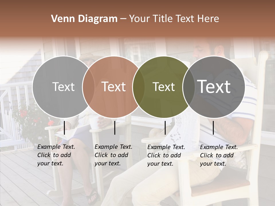 Man Porch House PowerPoint Template