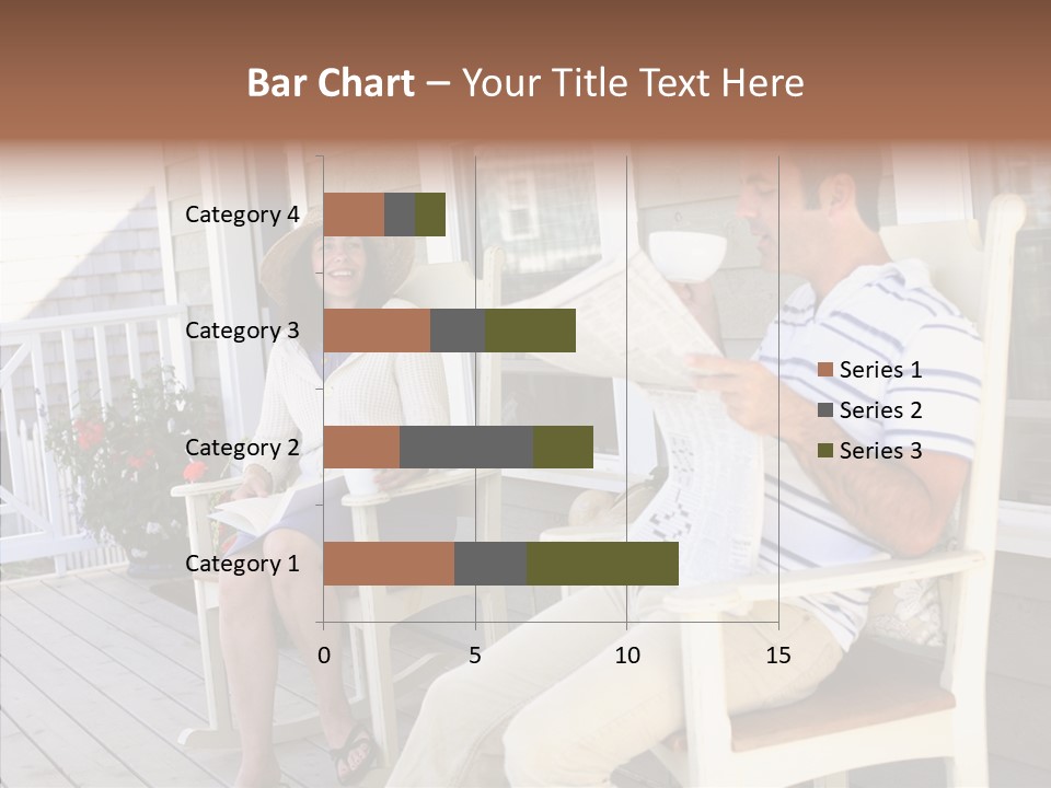 Man Porch House PowerPoint Template