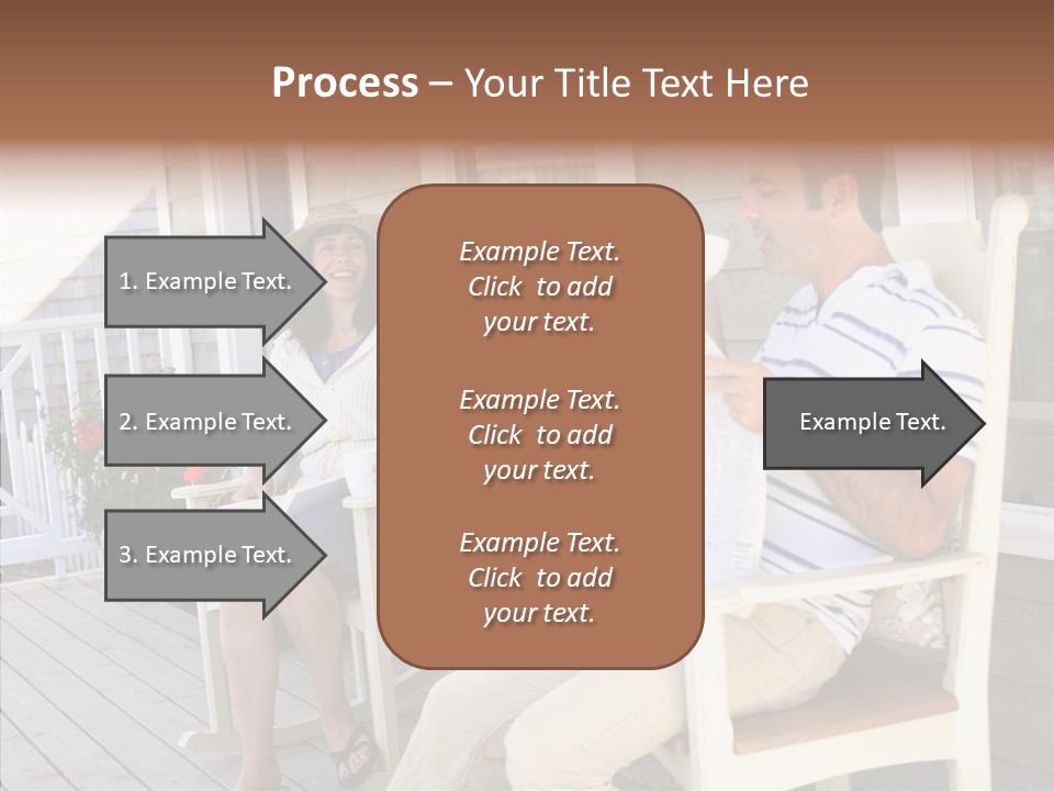 Man Porch House PowerPoint Template