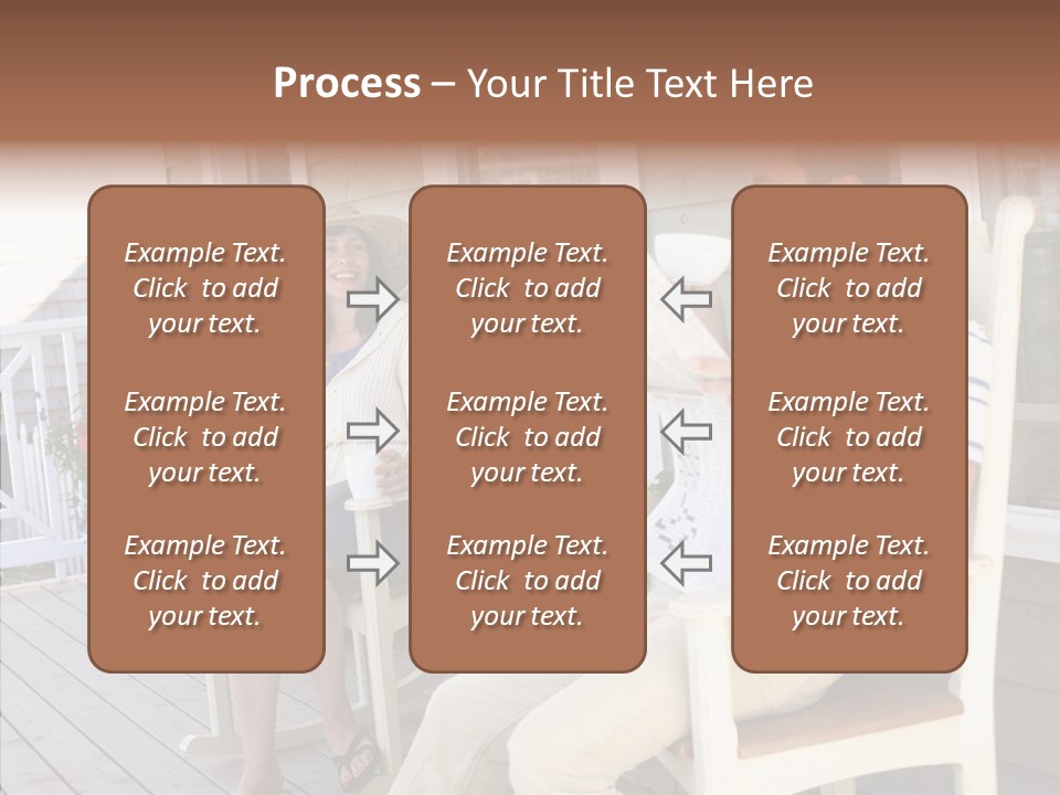 Man Porch House PowerPoint Template