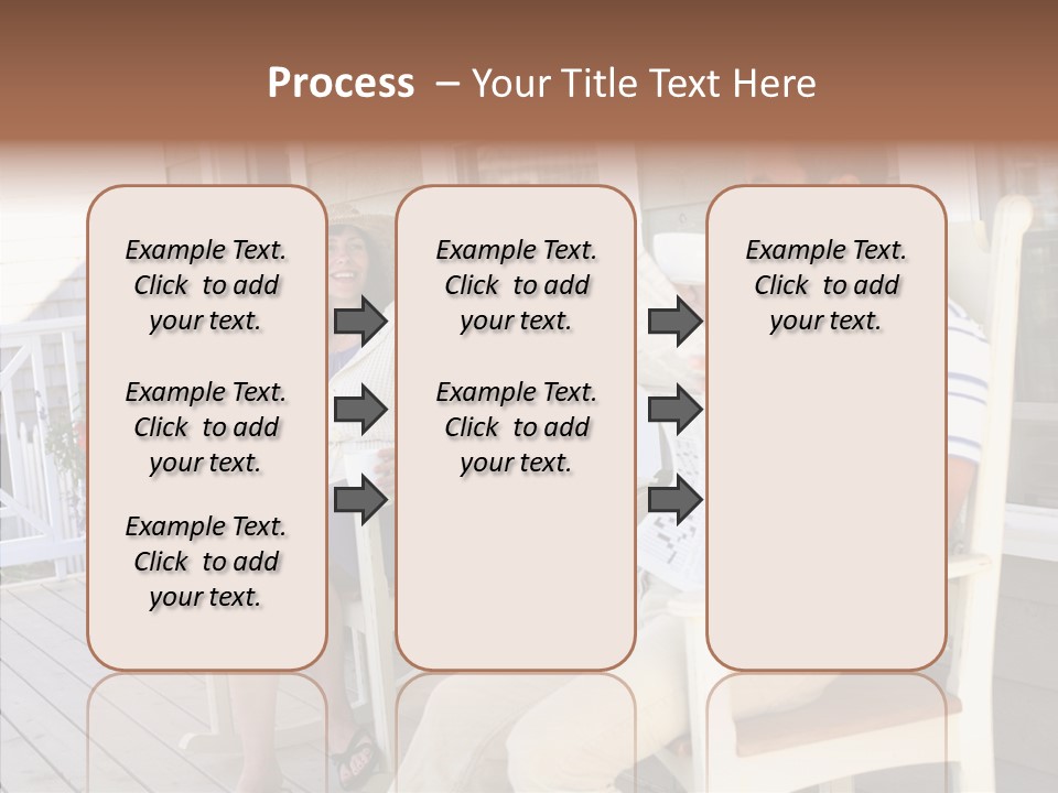 Man Porch House PowerPoint Template