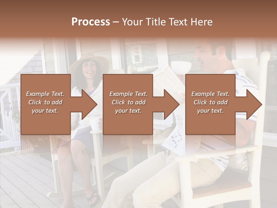 Man Porch House PowerPoint Template