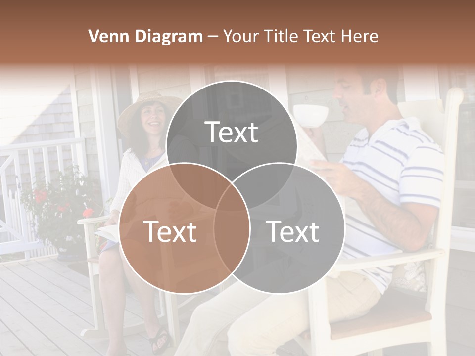 Man Porch House PowerPoint Template