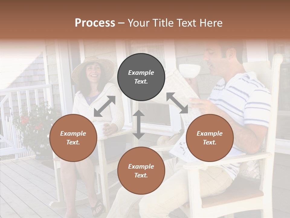 Man Porch House PowerPoint Template