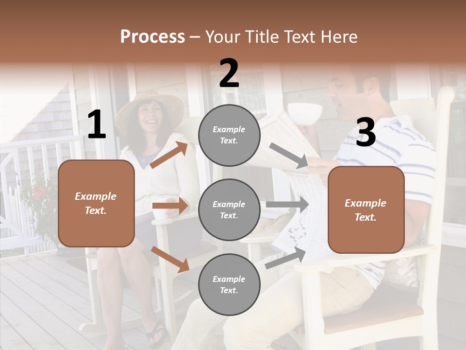 Man Porch House PowerPoint Template