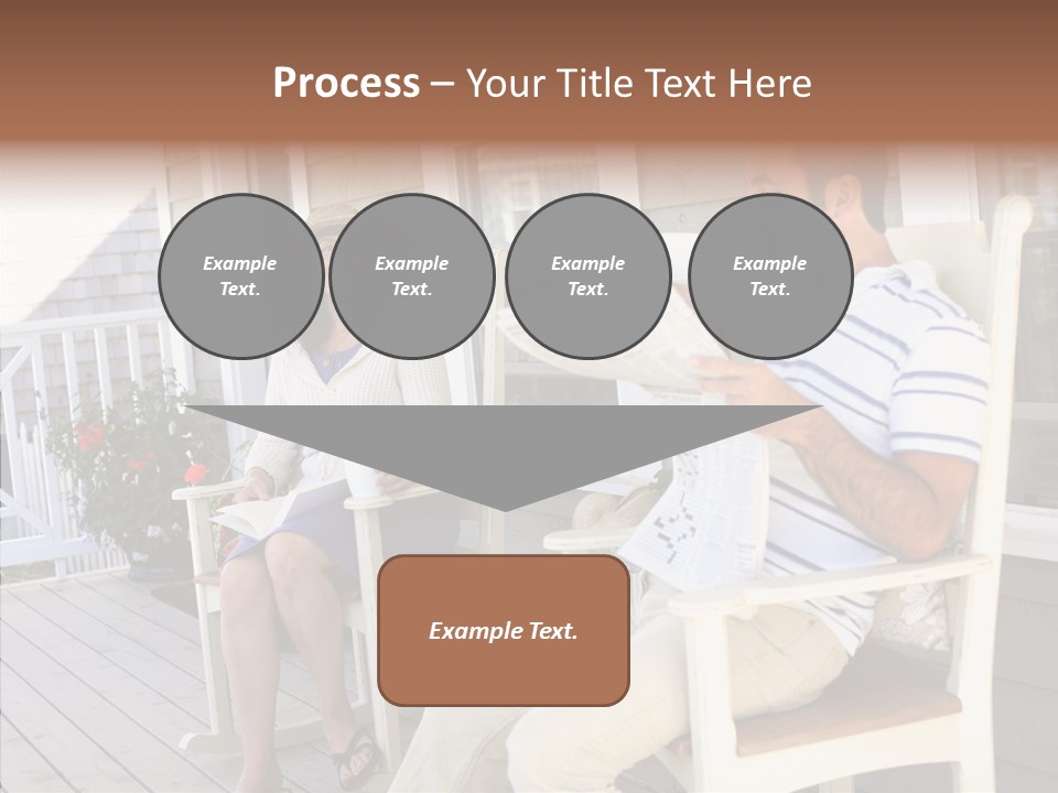 Man Porch House PowerPoint Template