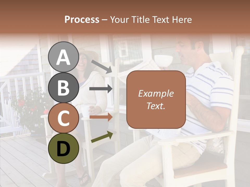 Man Porch House PowerPoint Template