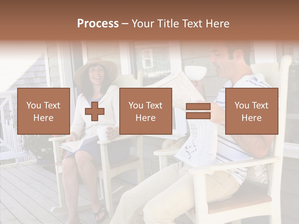 Man Porch House PowerPoint Template