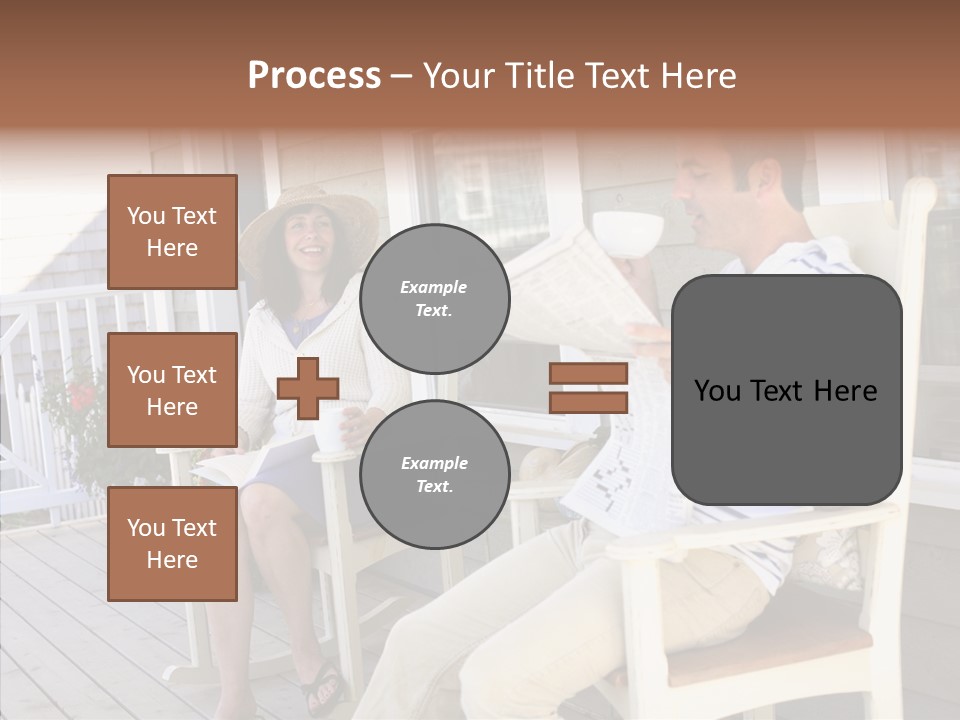 Man Porch House PowerPoint Template