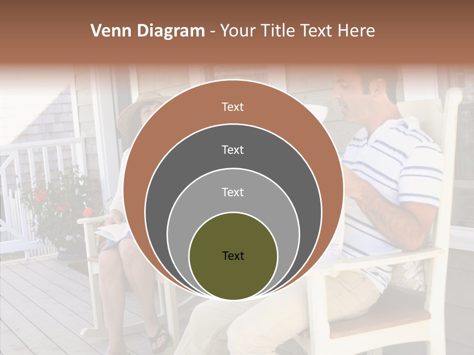 Man Porch House PowerPoint Template