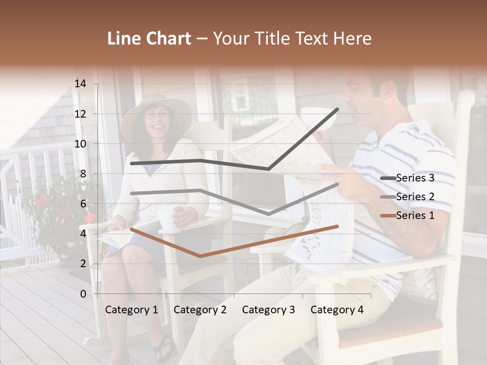 Man Porch House PowerPoint Template
