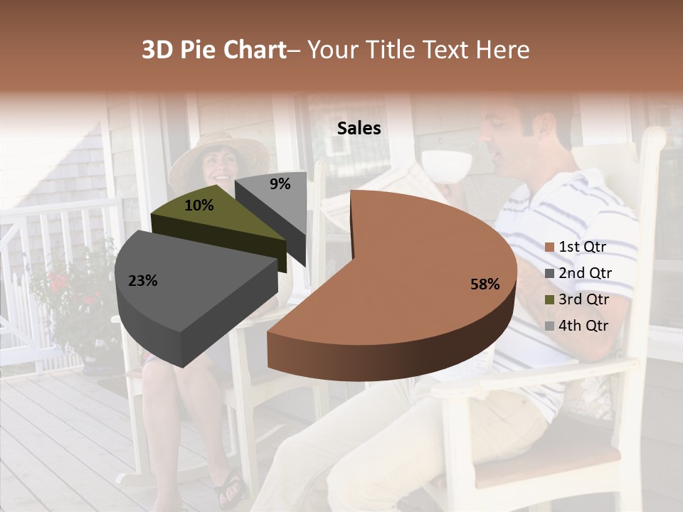 Man Porch House PowerPoint Template