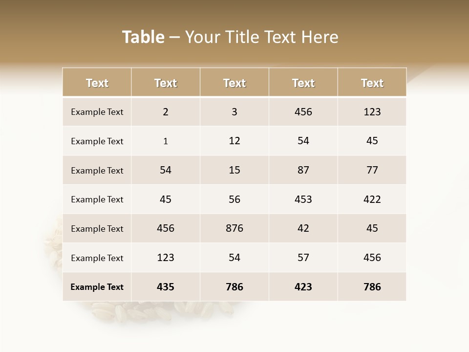 East White Meal PowerPoint Template