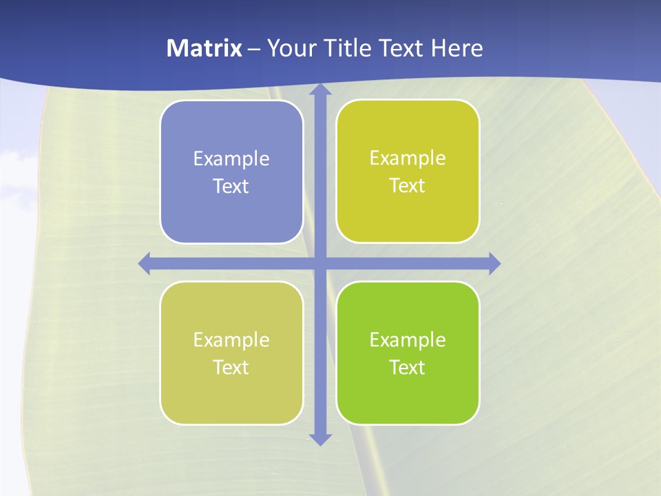 Verdant Foliage Banana PowerPoint Template