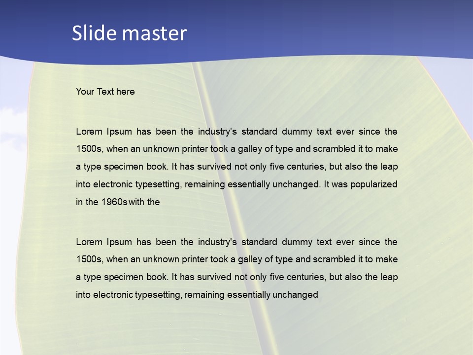 Verdant Foliage Banana PowerPoint Template