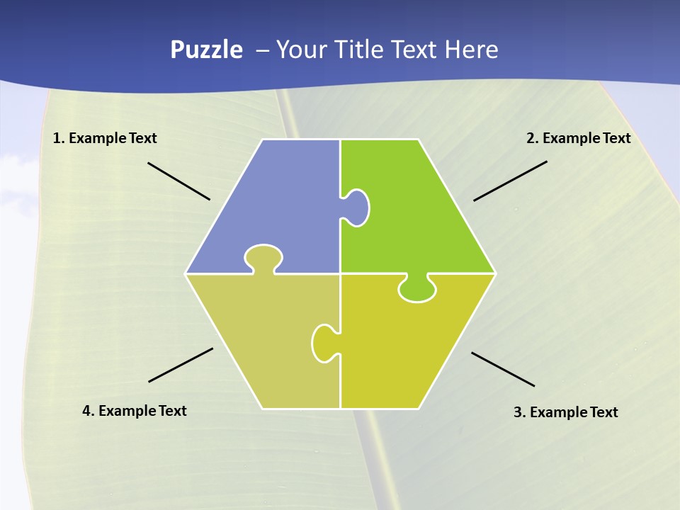 Verdant Foliage Banana PowerPoint Template