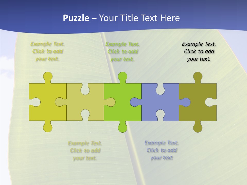 Verdant Foliage Banana PowerPoint Template