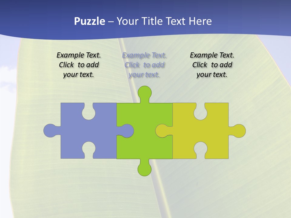 Verdant Foliage Banana PowerPoint Template