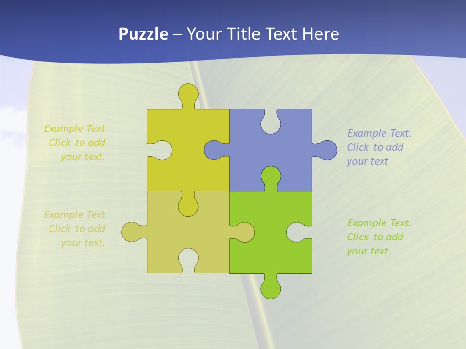 Verdant Foliage Banana PowerPoint Template