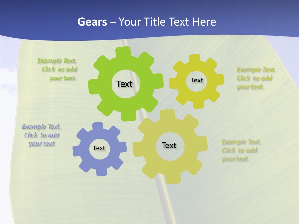 Verdant Foliage Banana PowerPoint Template