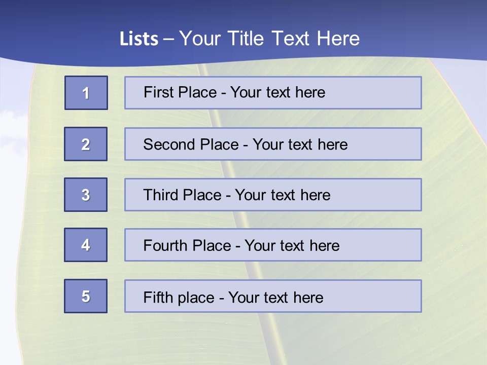 Verdant Foliage Banana PowerPoint Template