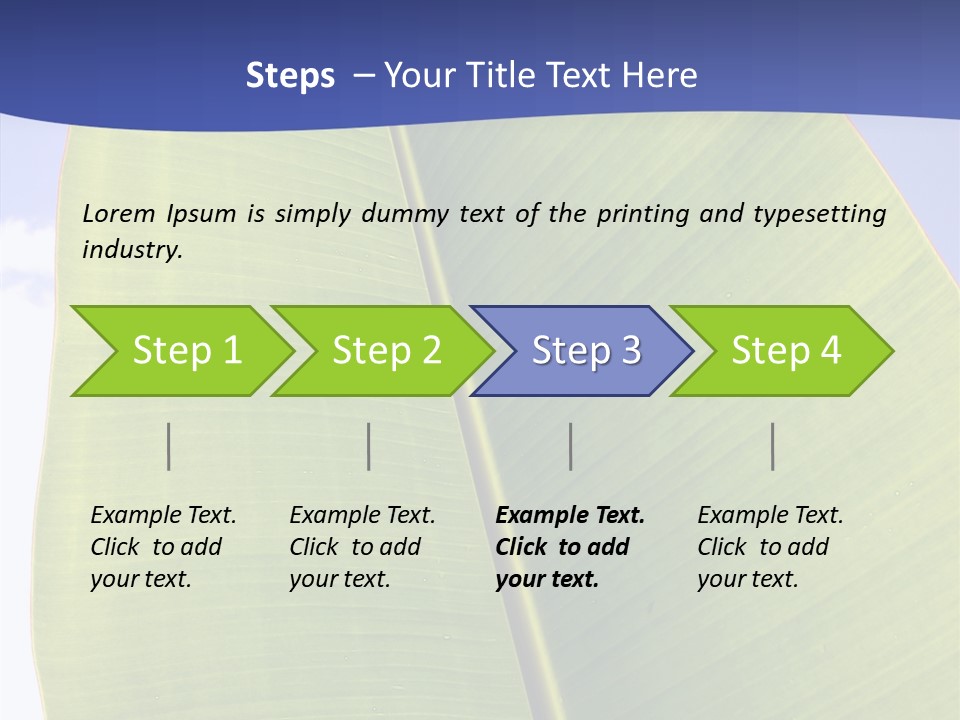 Verdant Foliage Banana PowerPoint Template
