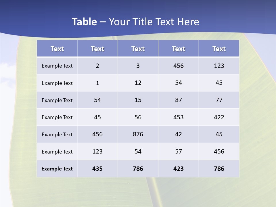 Verdant Foliage Banana PowerPoint Template