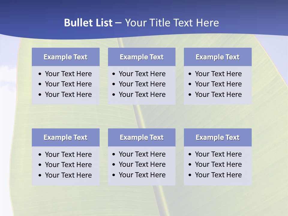 Verdant Foliage Banana PowerPoint Template